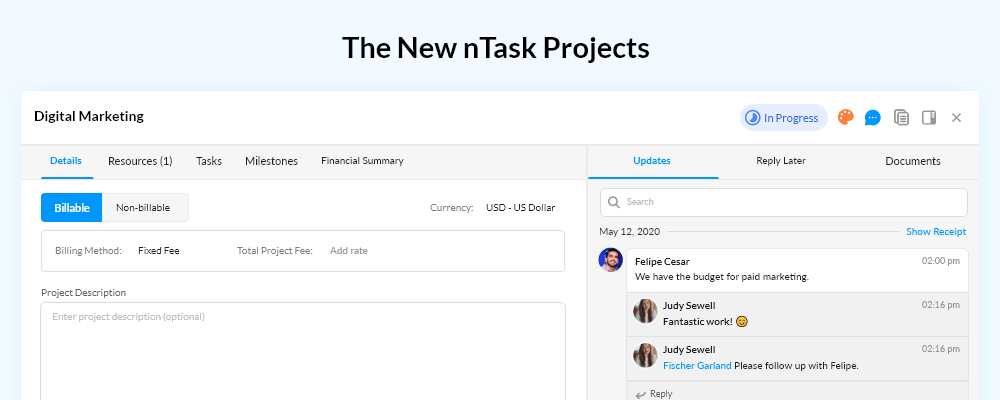 Meet the all new nTask Projects